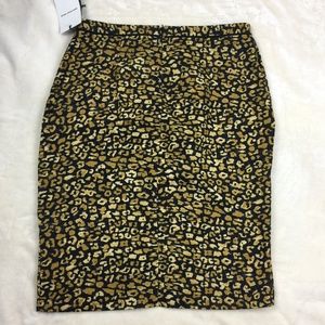Who What Wear Womens Cheetah Print Pencil Skirt